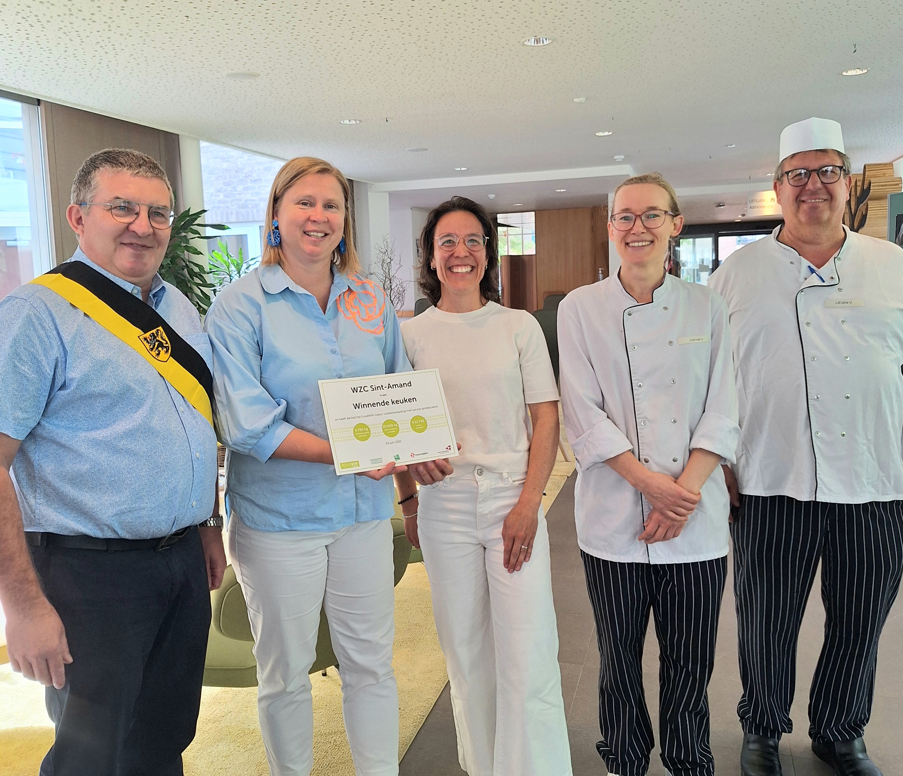 Fiere medewerkers van WZC Sint-Amand in Zwevegem