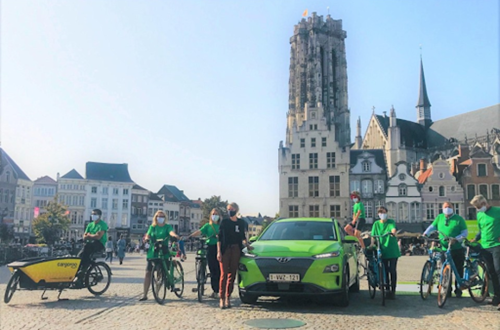 Autodelen op de Grote Markt in Mechelen